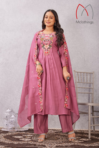 MULL CHANDERI KURTI SET (2932)