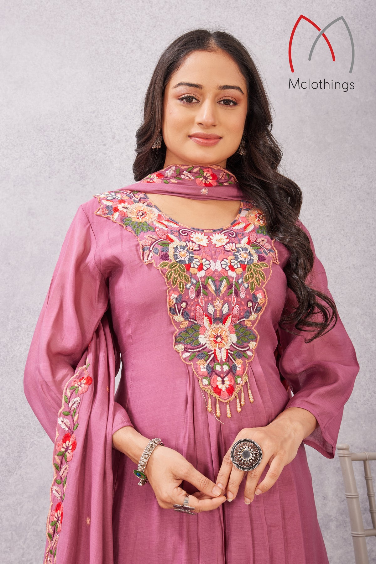 MULL CHANDERI KURTI SET (2932)
