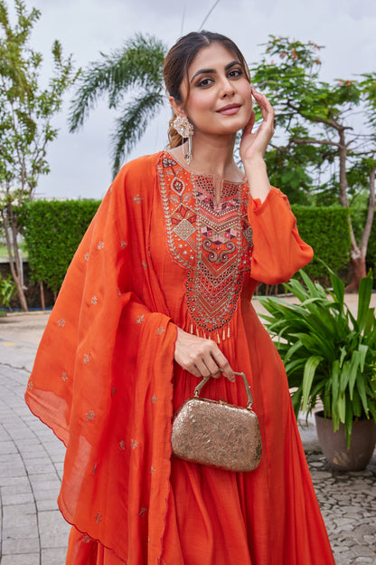 MULL CHANDRI KURTI SET (2868)