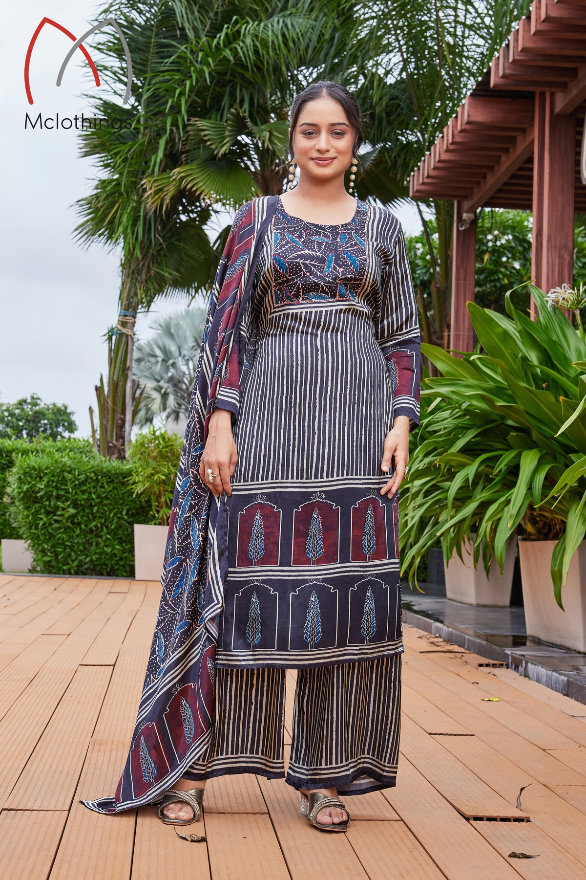 AJRAK PRINT KURTI SET (2649)