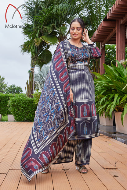 AJRAK PRINT KURTI SET (2649)