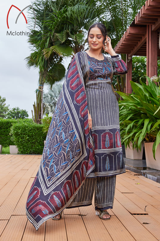 AJRAK PRINT KURTI SET (2649)