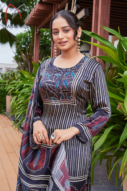 AJRAK PRINT KURTI SET (2649)