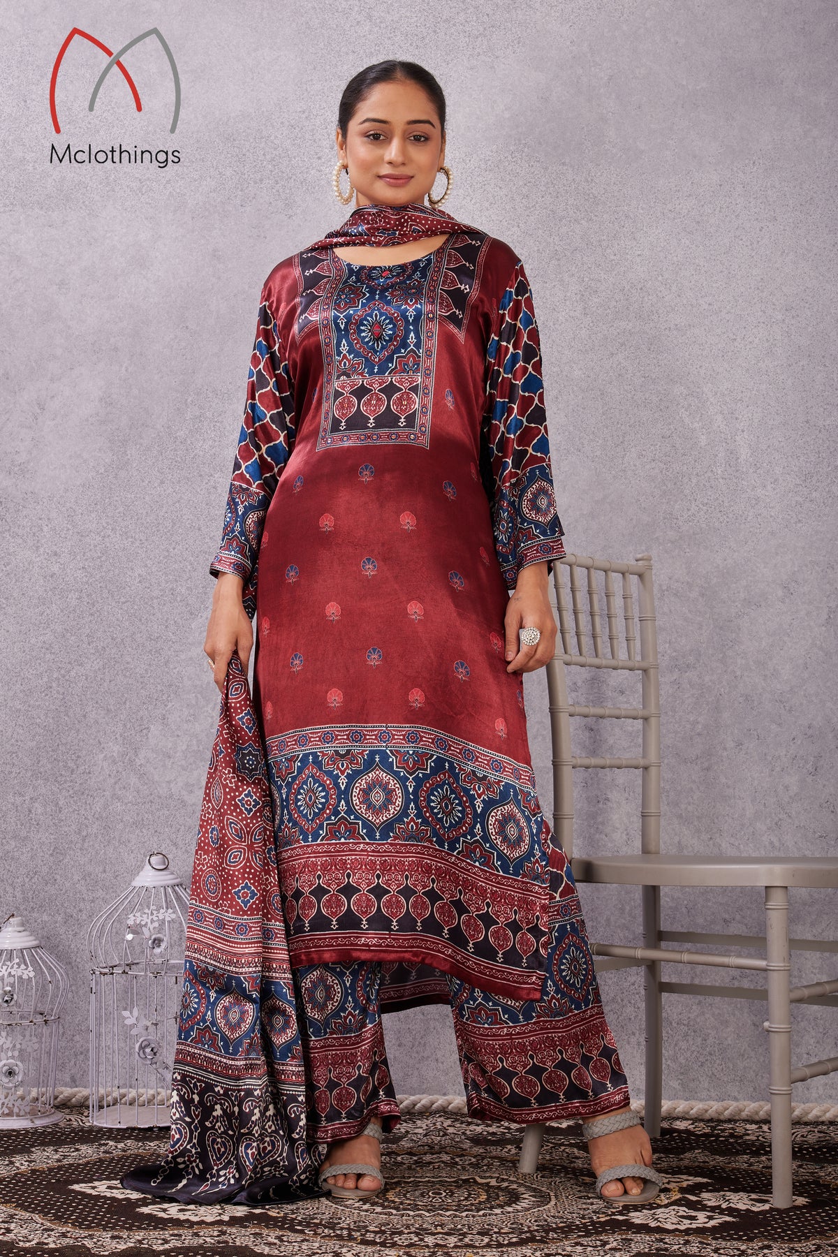 AJRAK PRINT KURTI SET (2658)