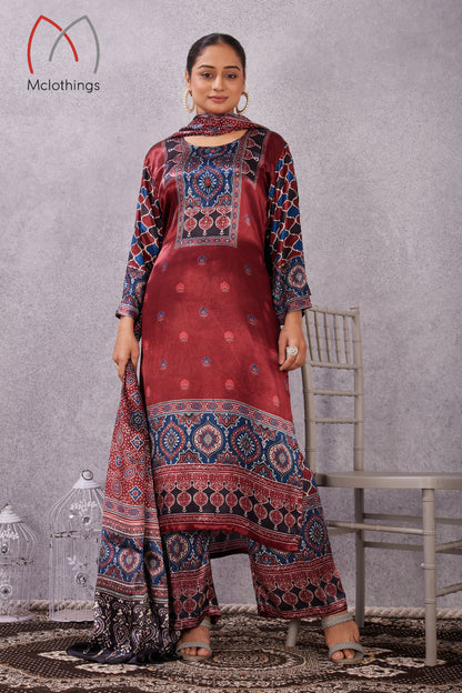 AJRAK PRINT KURTI SET (2658)