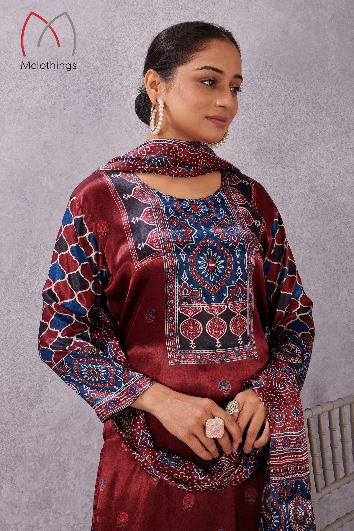 AJRAK PRINT KURTI SET (2658)
