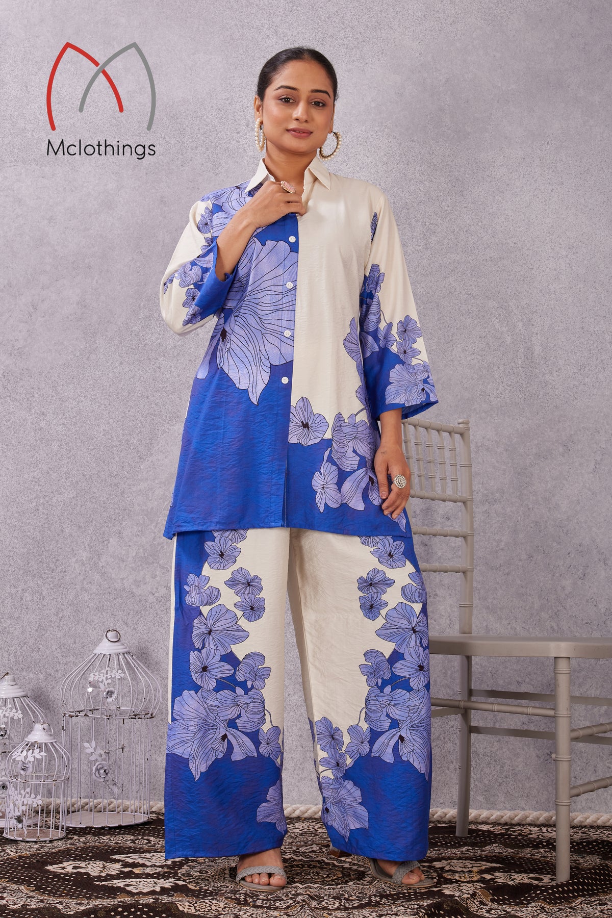 NYLON VISCOSE CO-ORD SET(2881)